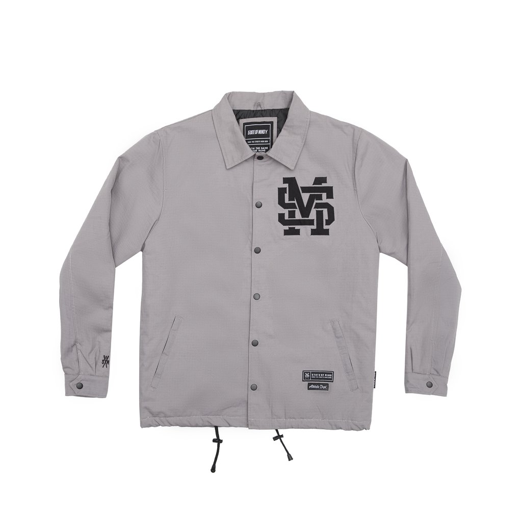 5tate Of Mind Monogram Grey Winter Coach Jacket
