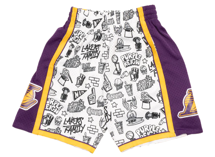 Mitchell & Ness Doodle Swingman Shorts Lakers